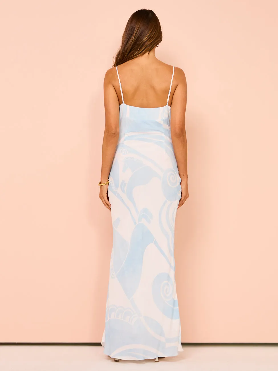 Roame Salsa Slip Dress in Roaming Horses Sky