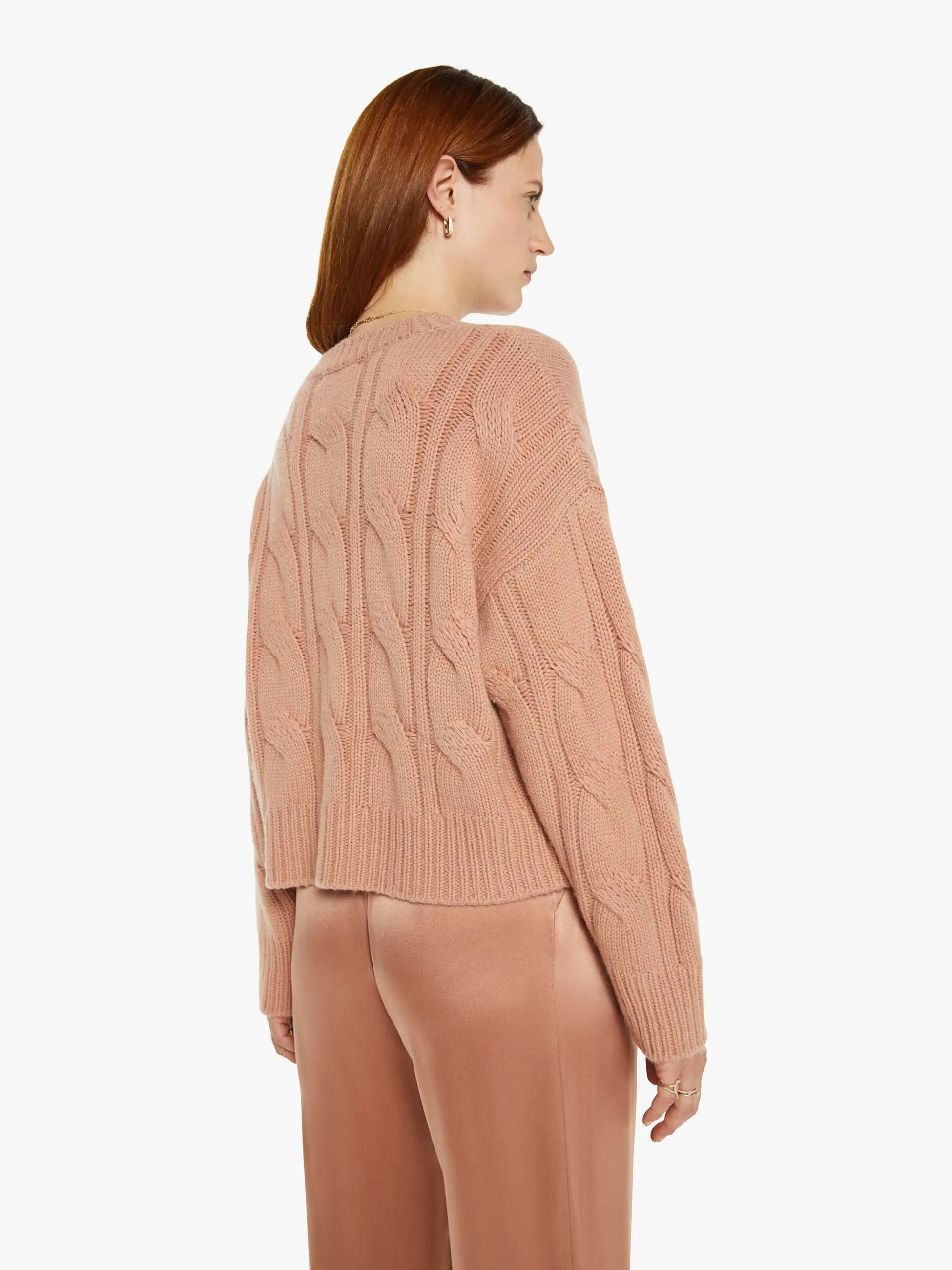 SABLYN Tristan Crewneck Pullover - Deep Apricot