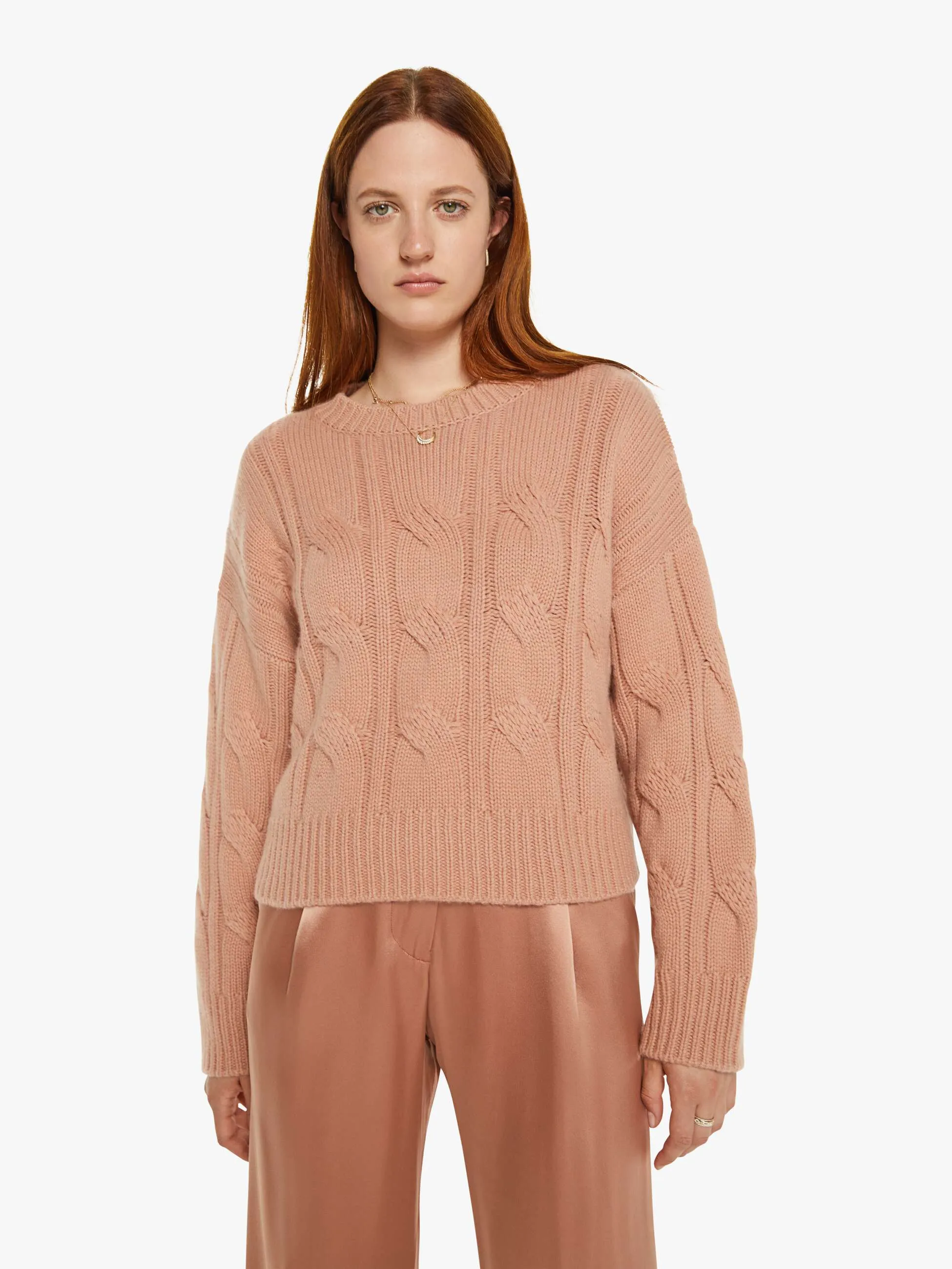 SABLYN Tristan Crewneck Pullover - Deep Apricot