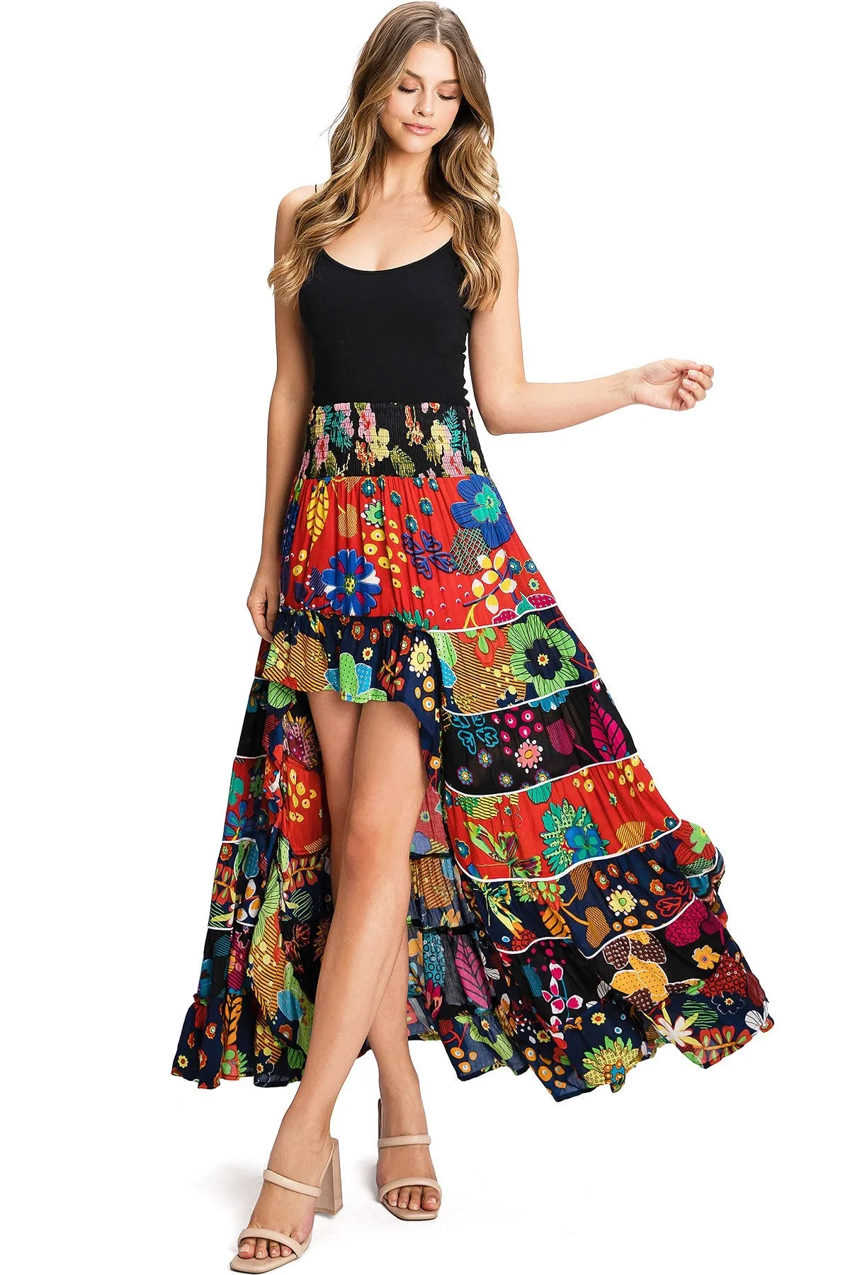 Samba Hi-Lo Maxi Skirt