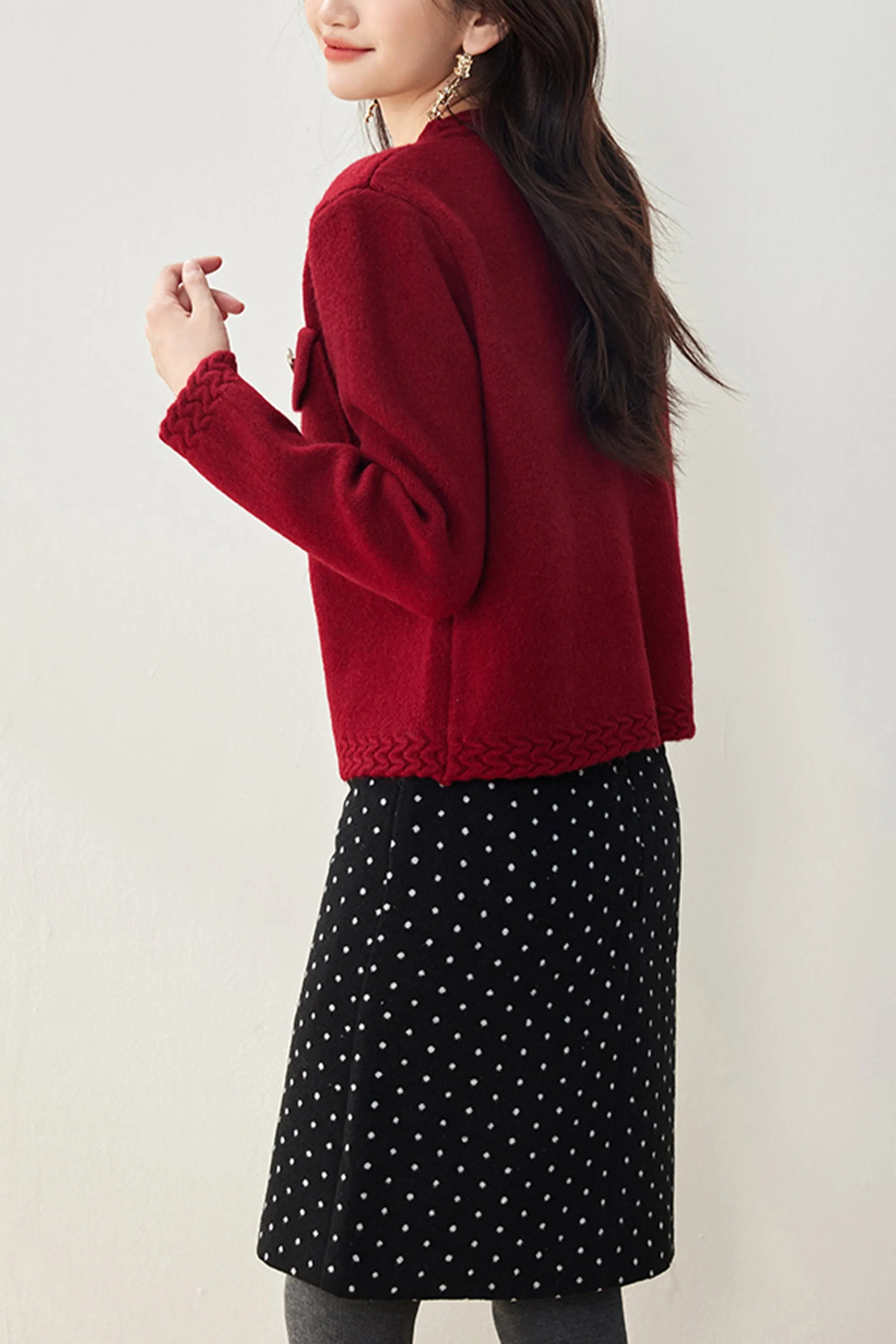 SD-Knit Cardigan with Pockets Buttons