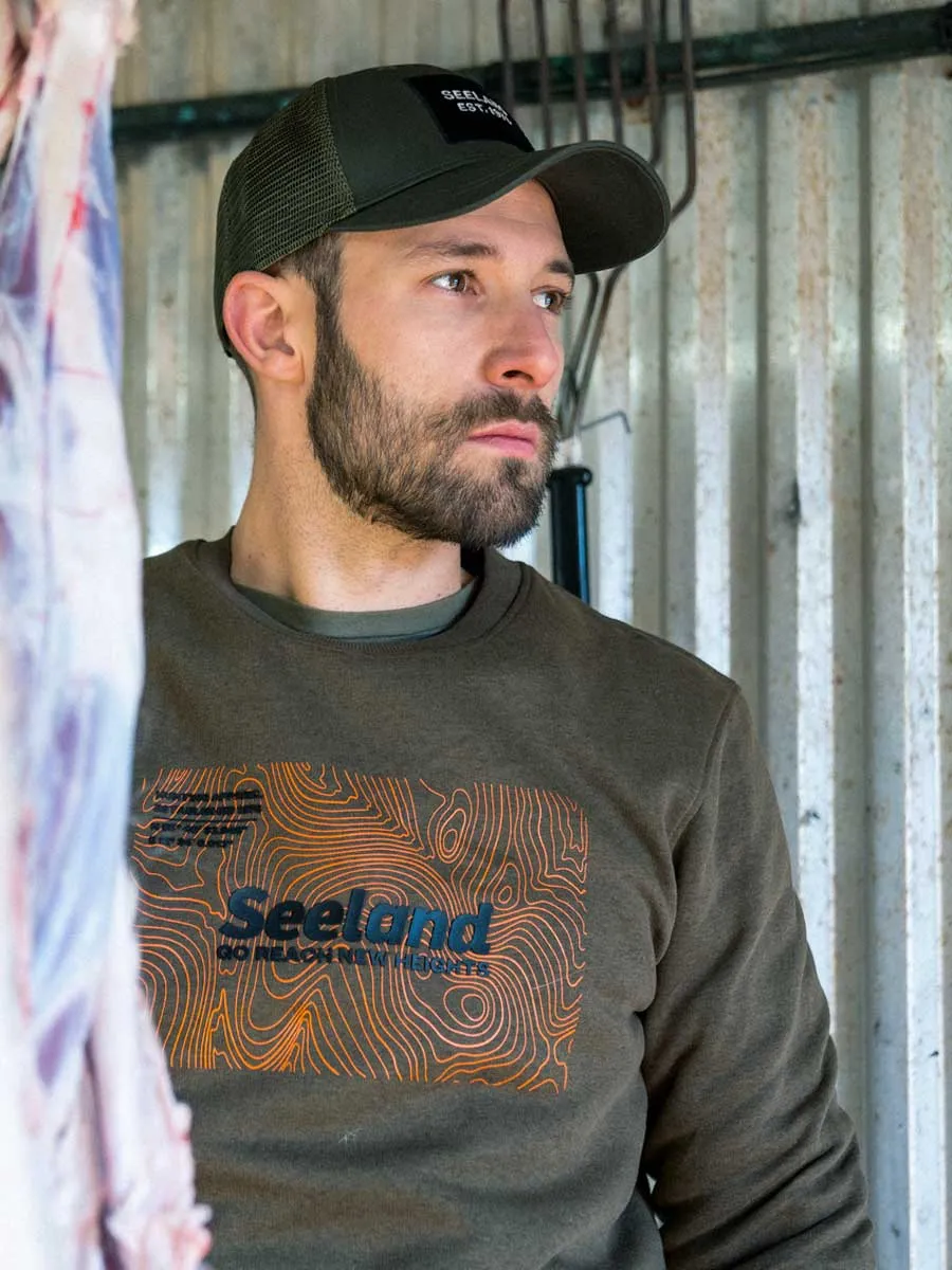 SEELAND Pulse Sweatshirt - Men's - Dark Olive Melange