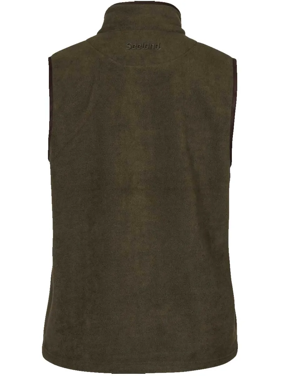 SEELAND Woodcock Earl Fleece Waistcoat - Mens - Pine Green Melange