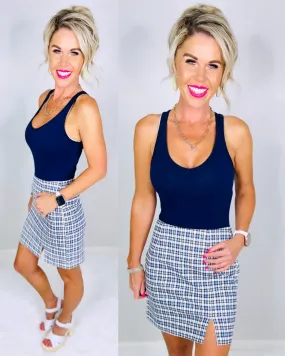 Serene Happiness Plaid Skirt - Ivory