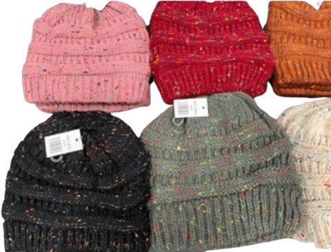 Sherpa Lined Ponytail Beanie for Women & Teens