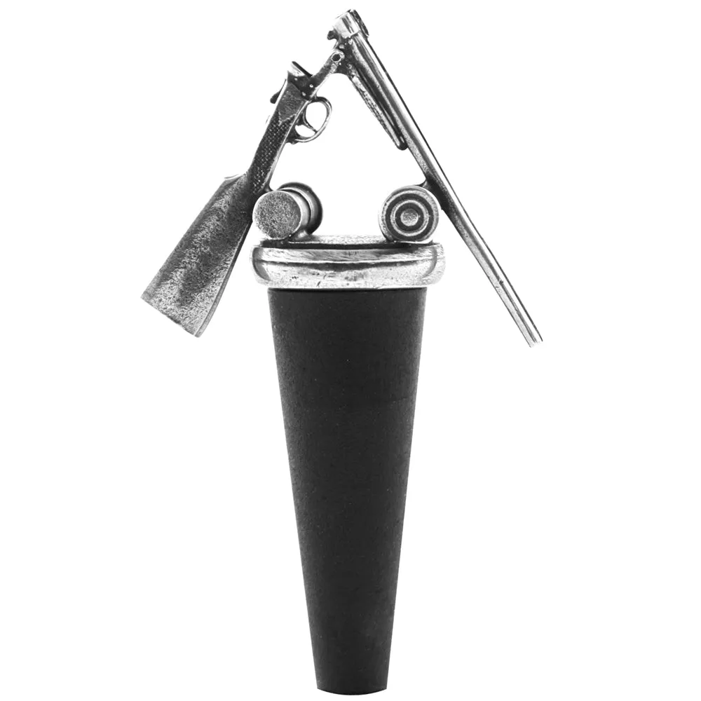 Shotgun Cartridge Pewter Wine Bottle Stopper