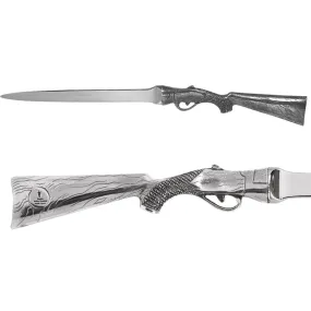 Shotgun Handle Pewter Letter Opener Knife