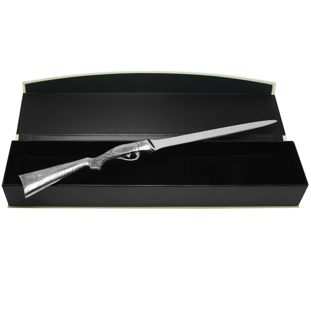 Shotgun Handle Pewter Letter Opener Knife