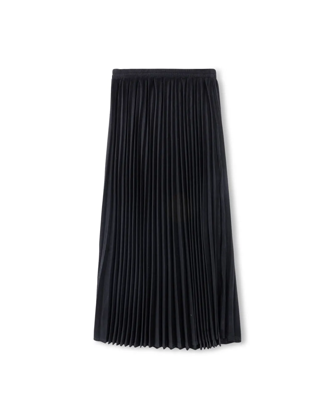 skirt maxi accordion corduroy - black