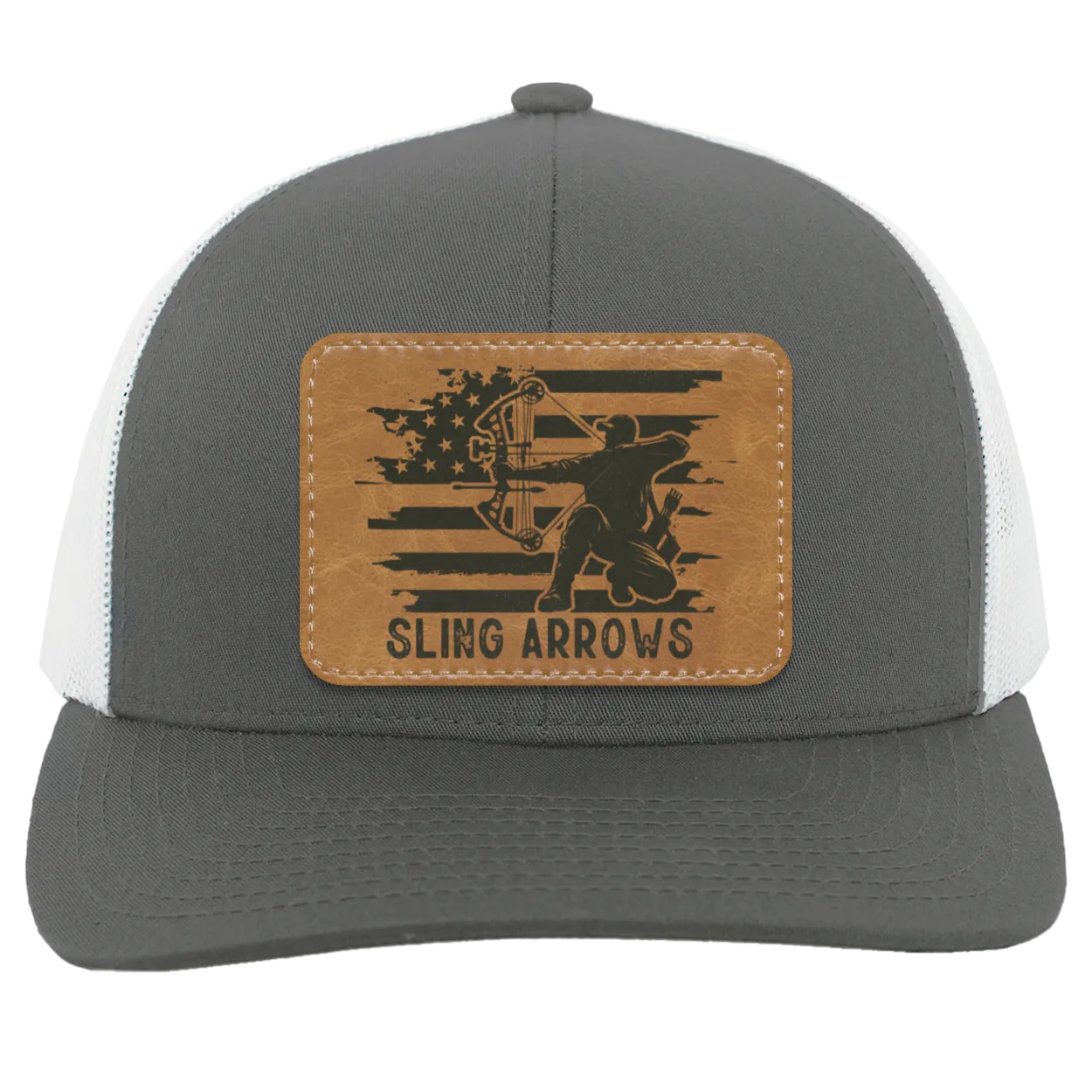 Sling Arrows Bow Hunting Men's Mesh Trucker Snap- Back Hat