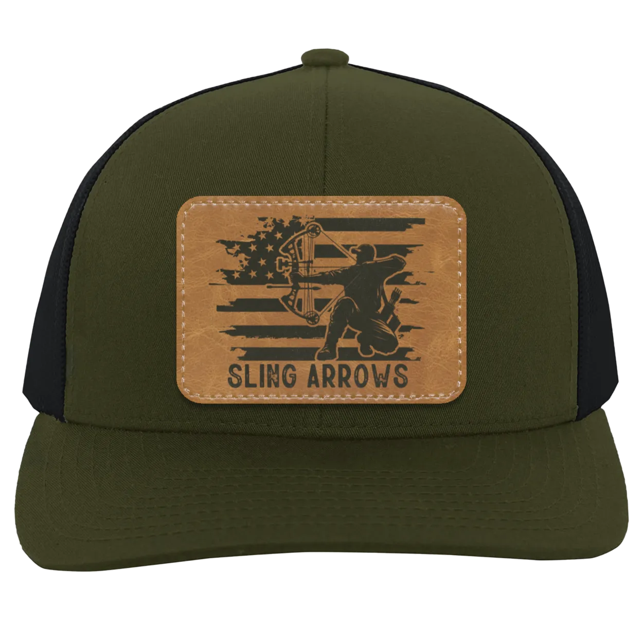 Sling Arrows Bow Hunting Men's Mesh Trucker Snap- Back Hat