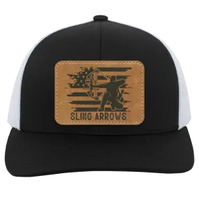 Sling Arrows Bow Hunting Men's Mesh Trucker Snap- Back Hat