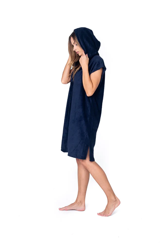 Sofa Killer dark blue bamboo frottee women poncho