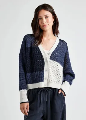 Splendid  Audrey Cardigan- Navy/Pale Oak