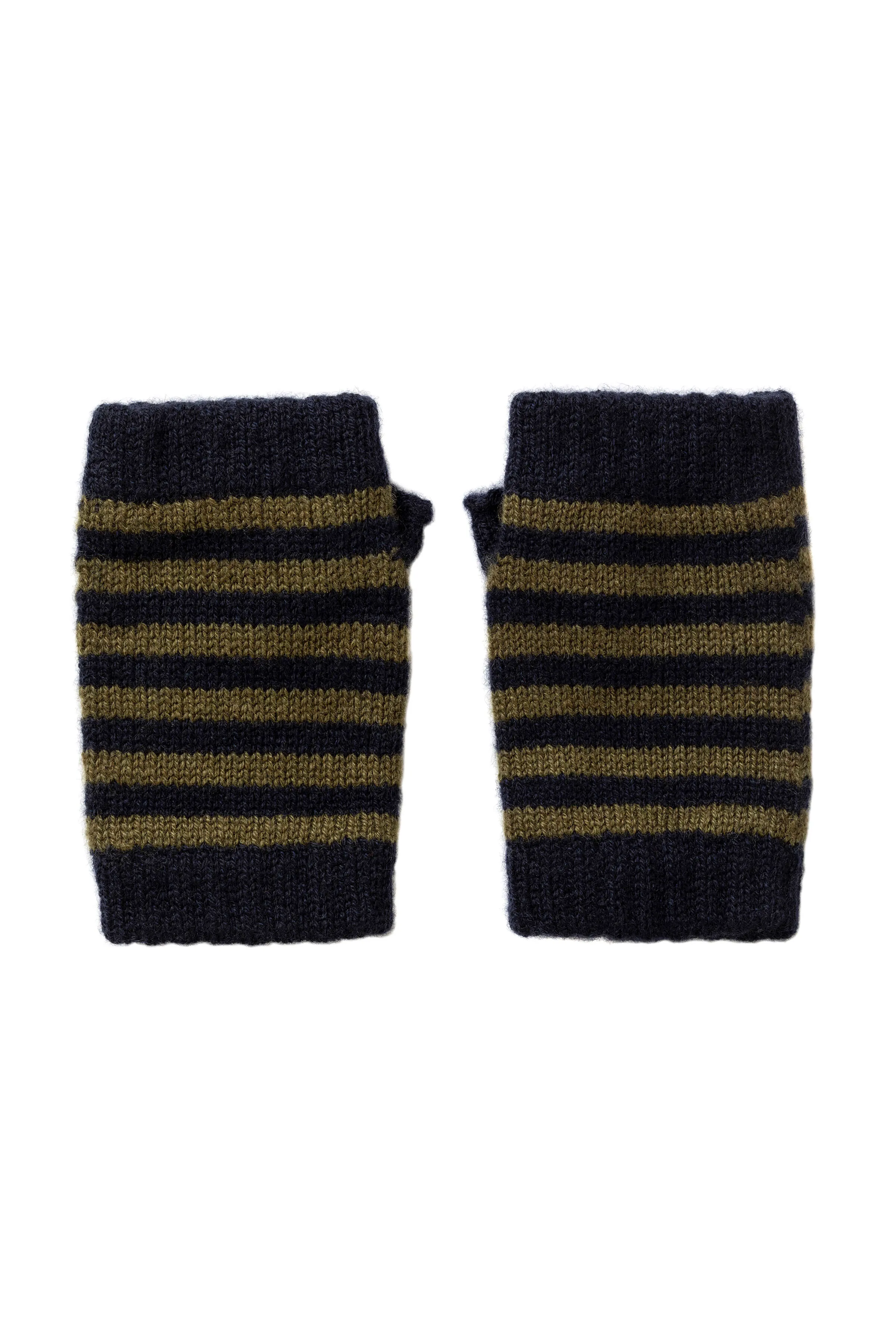 Stripy Children's Cashmere Wristwarmers