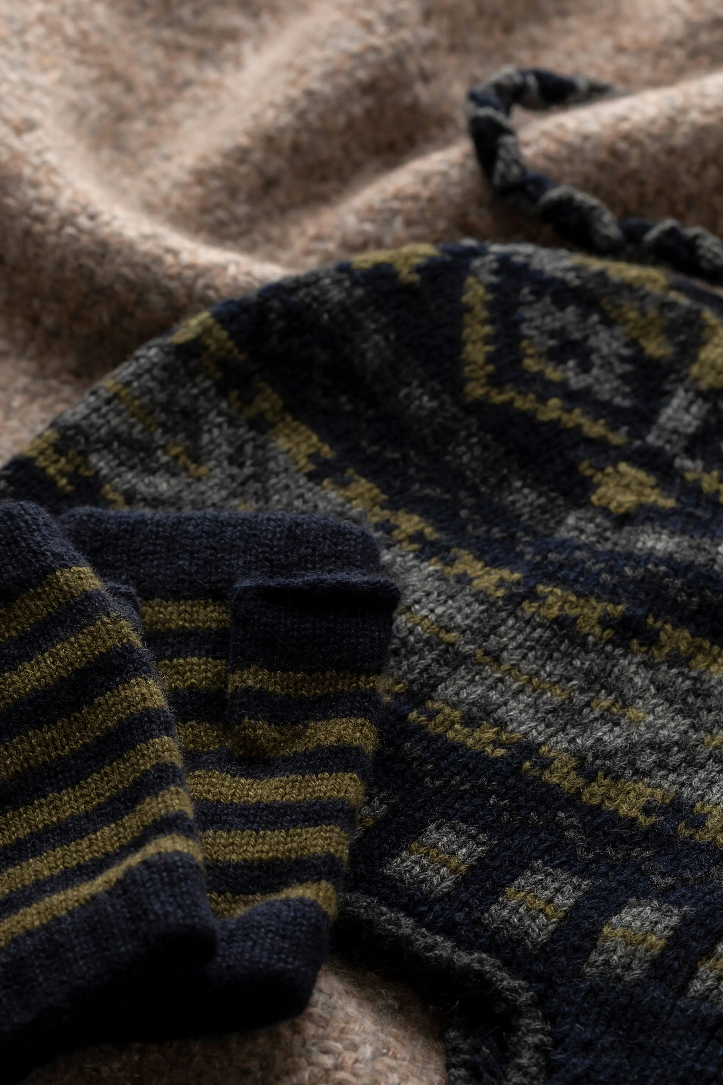 Stripy Children's Cashmere Wristwarmers