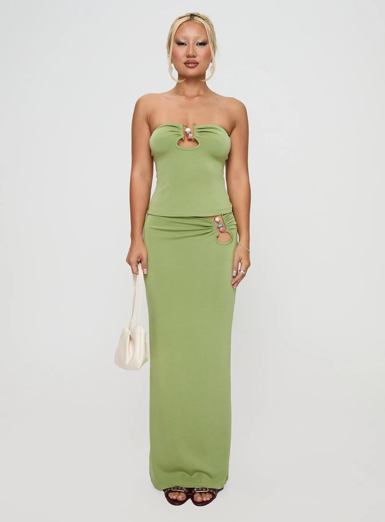 Sun Chaser Maxi Skirt Green