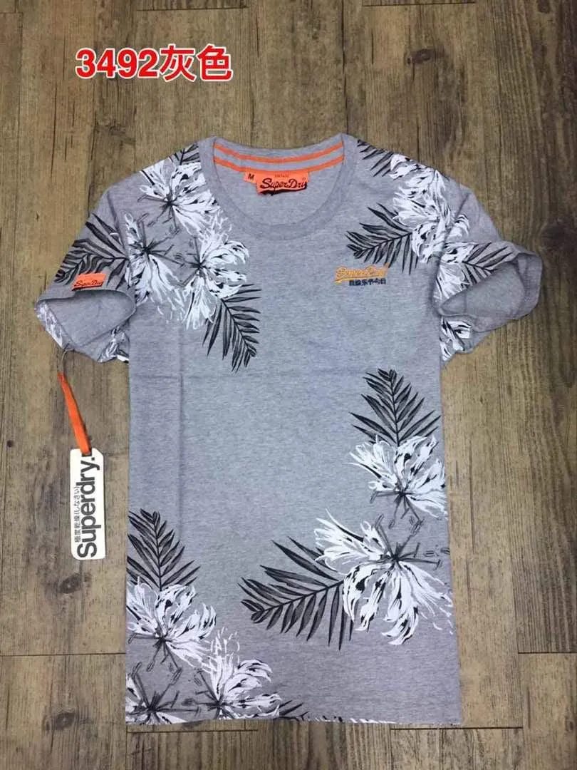 Super Dry  Print Hawaiian Floral T-shirt Ash