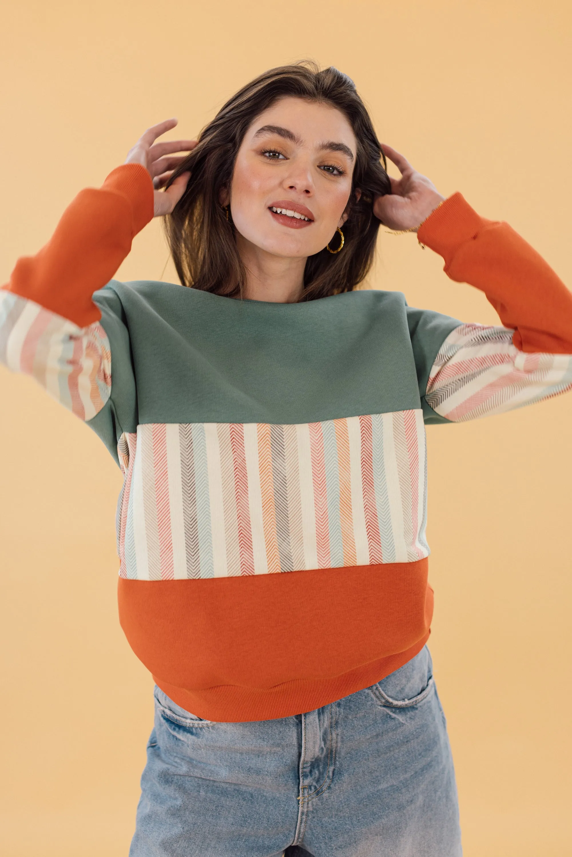 Sweater Mia Mint Candy Stripes