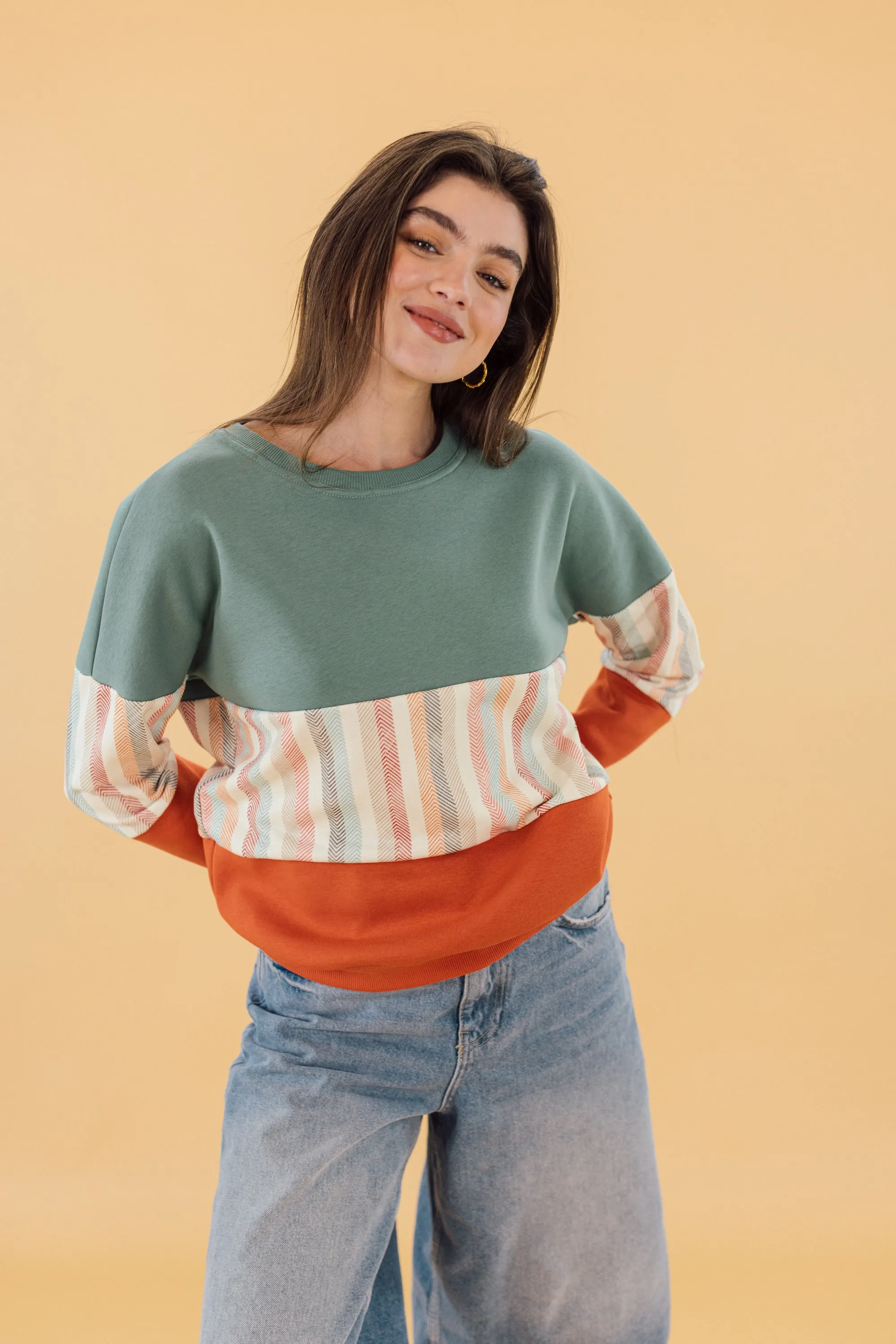 Sweater Mia Mint Candy Stripes