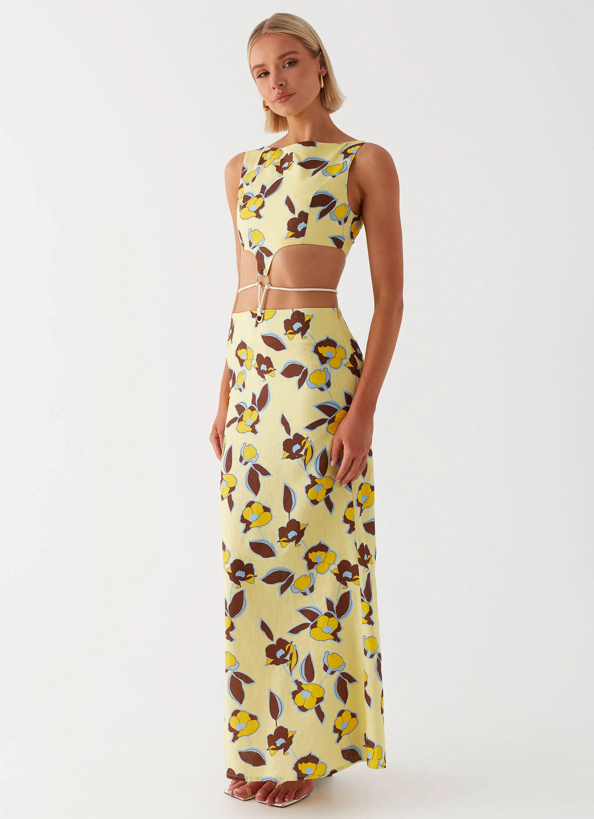 Taryn Cut Out Maxi Dress - Primrose