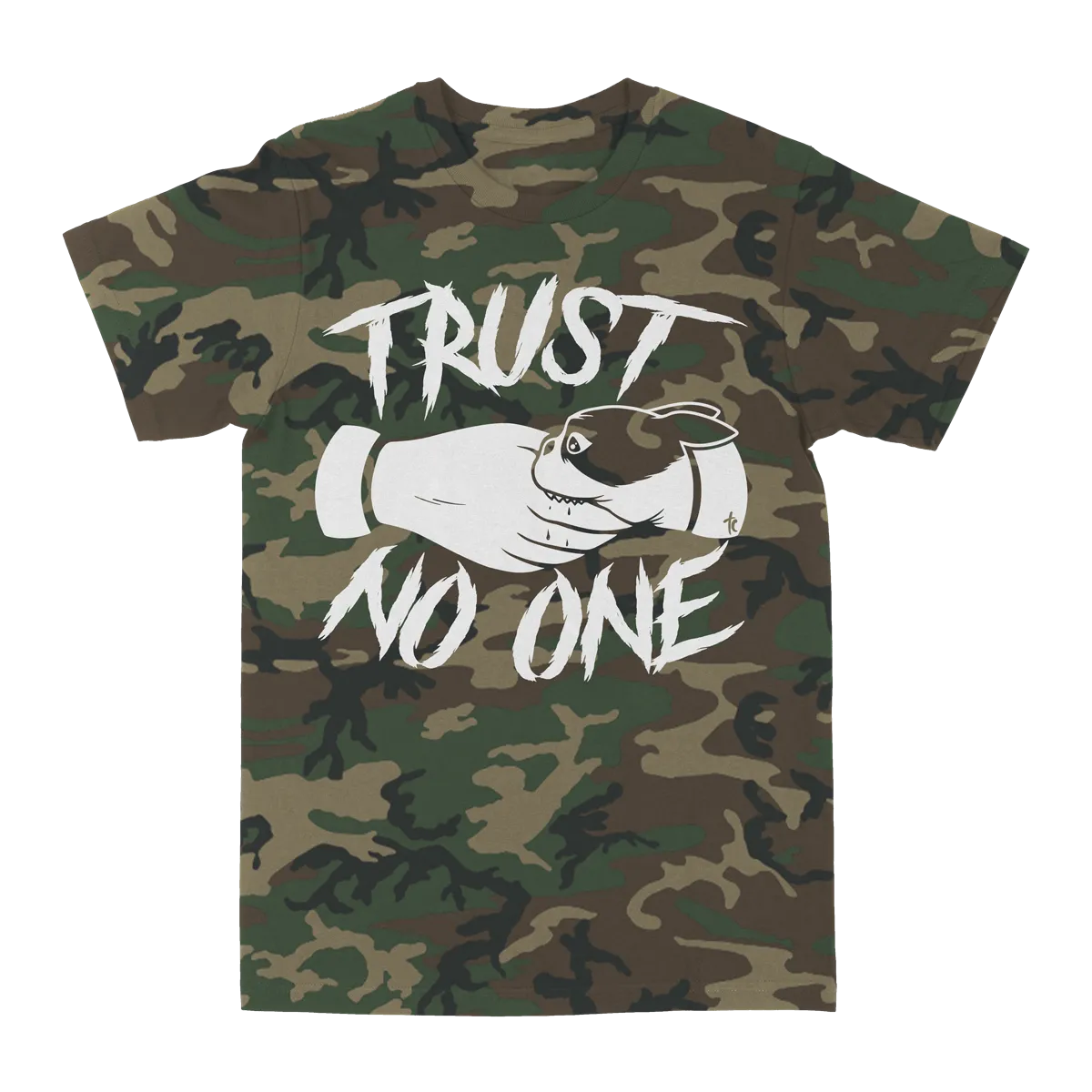 Terrier Cvlt "Trust No One: White" Camo T-Shirt