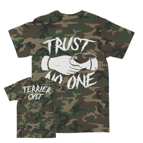 Terrier Cvlt "Trust No One: White" Camo T-Shirt