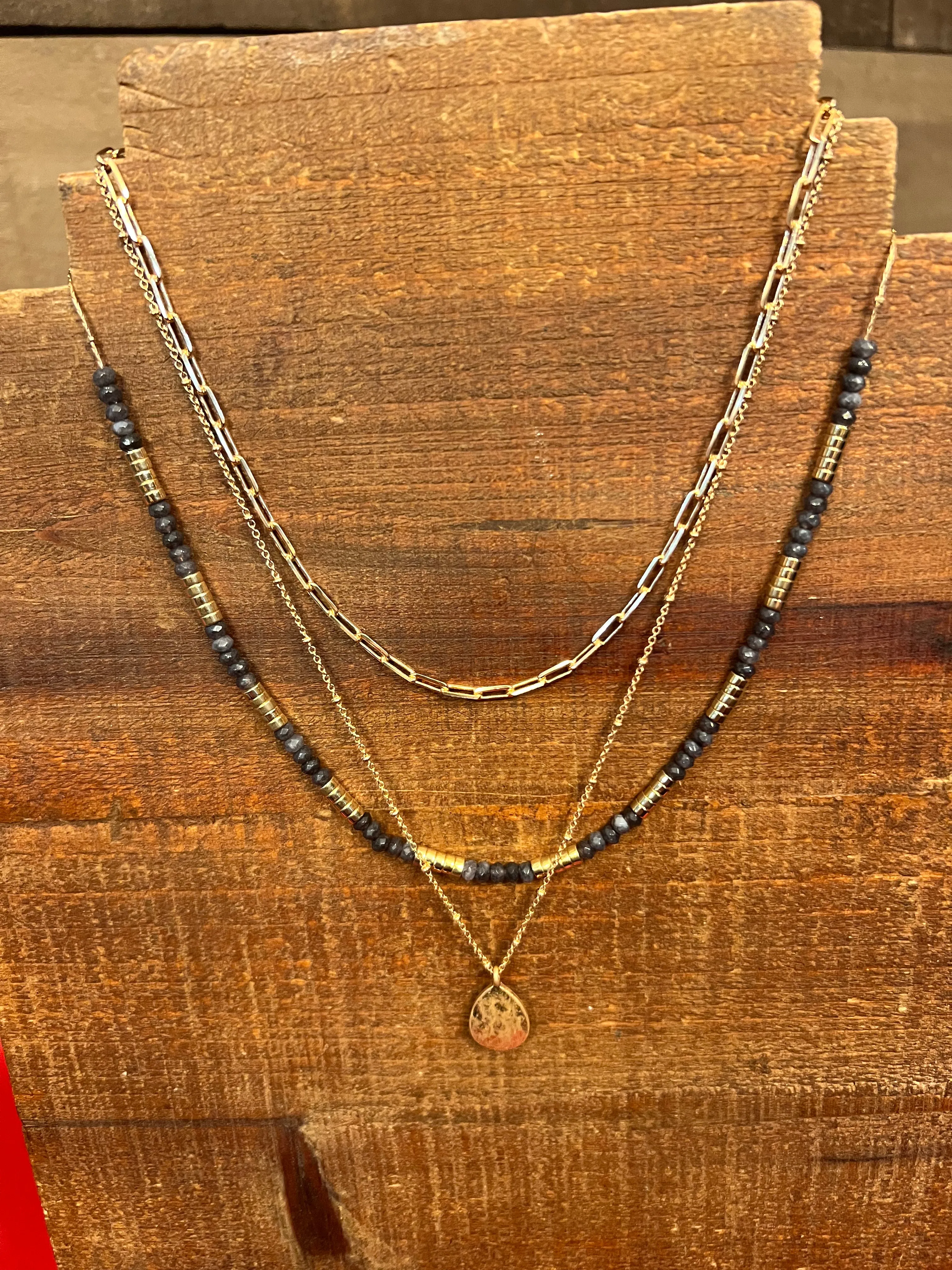 The Layered Bead Drop Necklace