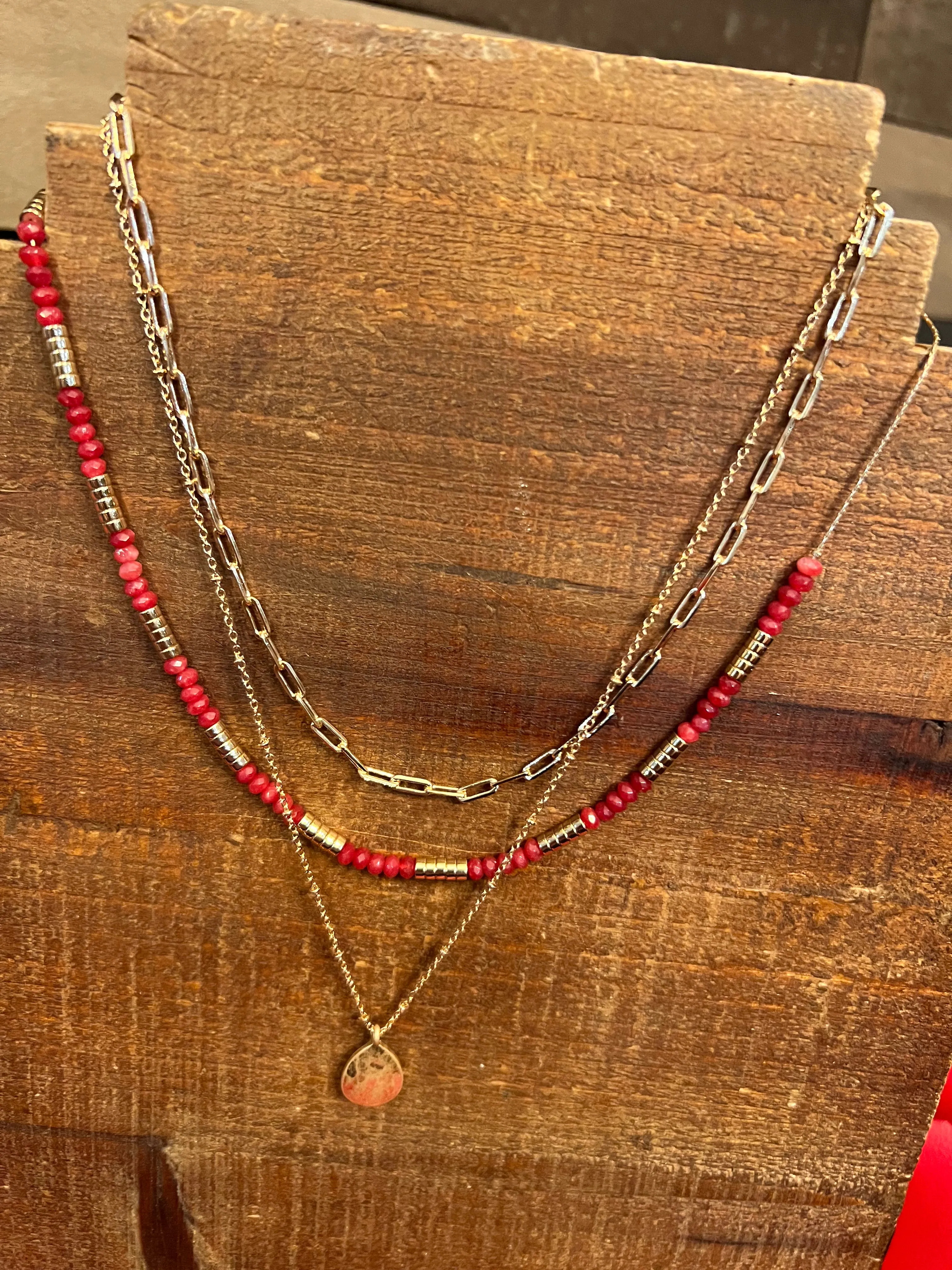 The Layered Bead Drop Necklace