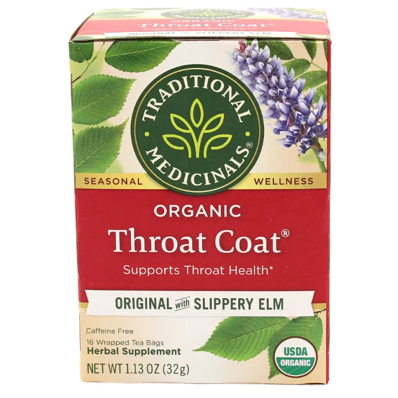 Traditional Medicinals Organic Throat Coat Tea 16ct