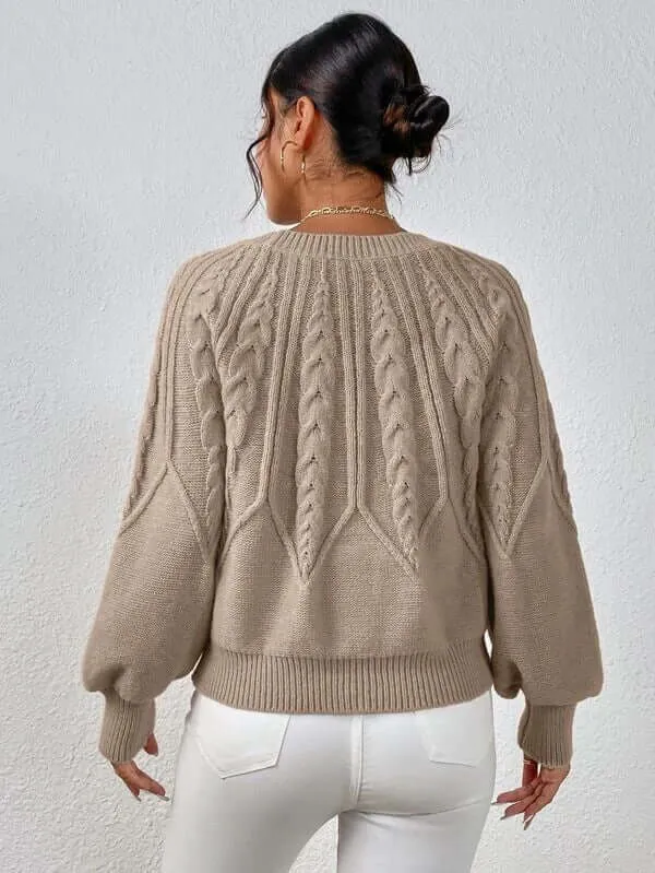 Twist Design Pullover Knitted Sweater