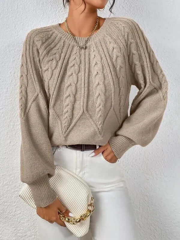 Twist Design Pullover Knitted Sweater