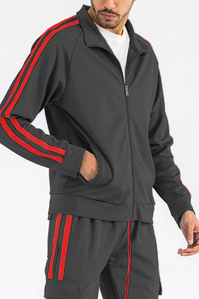 Two Stripe Zip Up Track Jacket