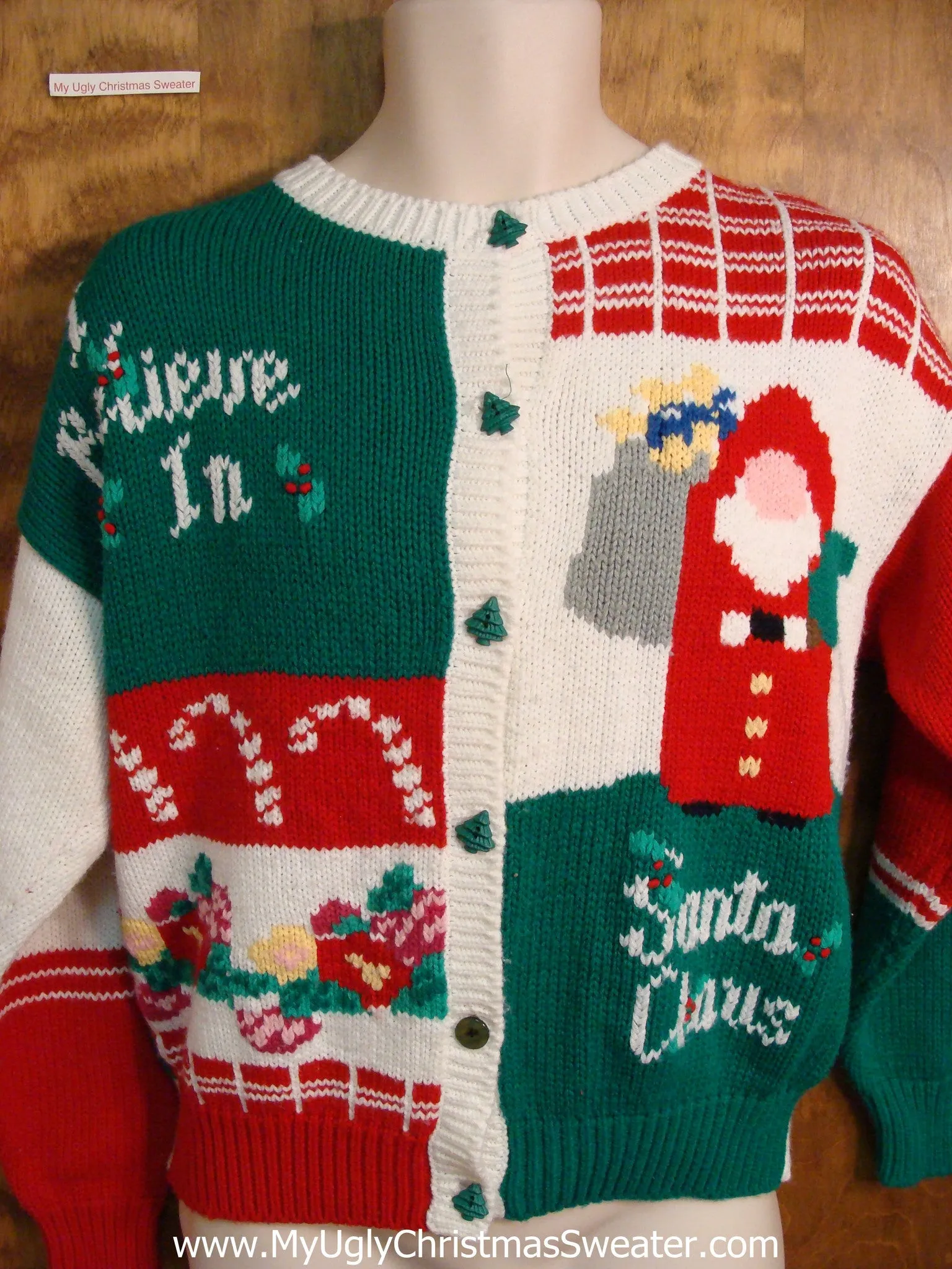 Ugly Christmas Sweater 80s Colorful Gem