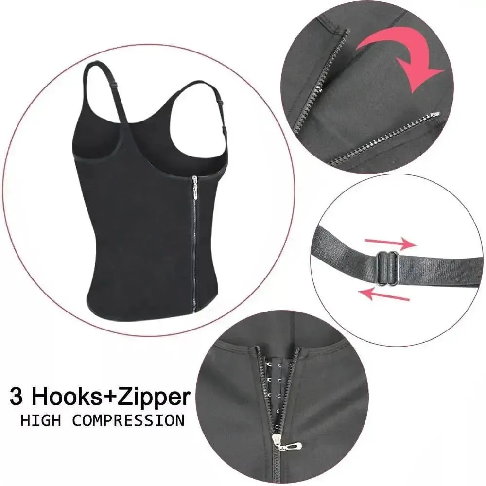 Ultimate Body Sculpting Compression Vest with Customizable Straps for Enhanced Tummy Control