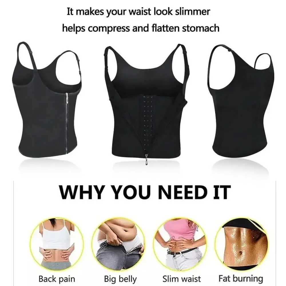 Ultimate Body Sculpting Compression Vest with Customizable Straps for Enhanced Tummy Control