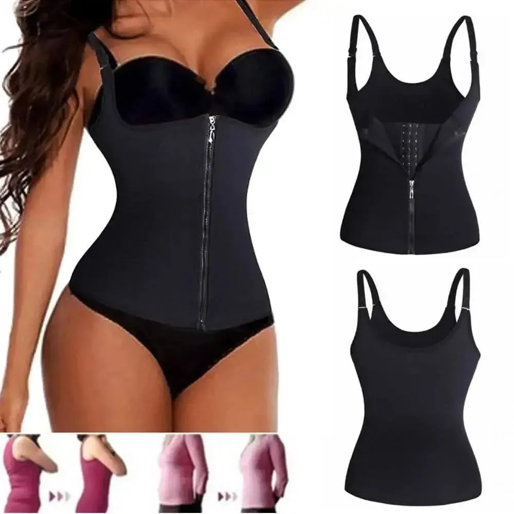 Ultimate Body Sculpting Compression Vest with Customizable Straps for Enhanced Tummy Control