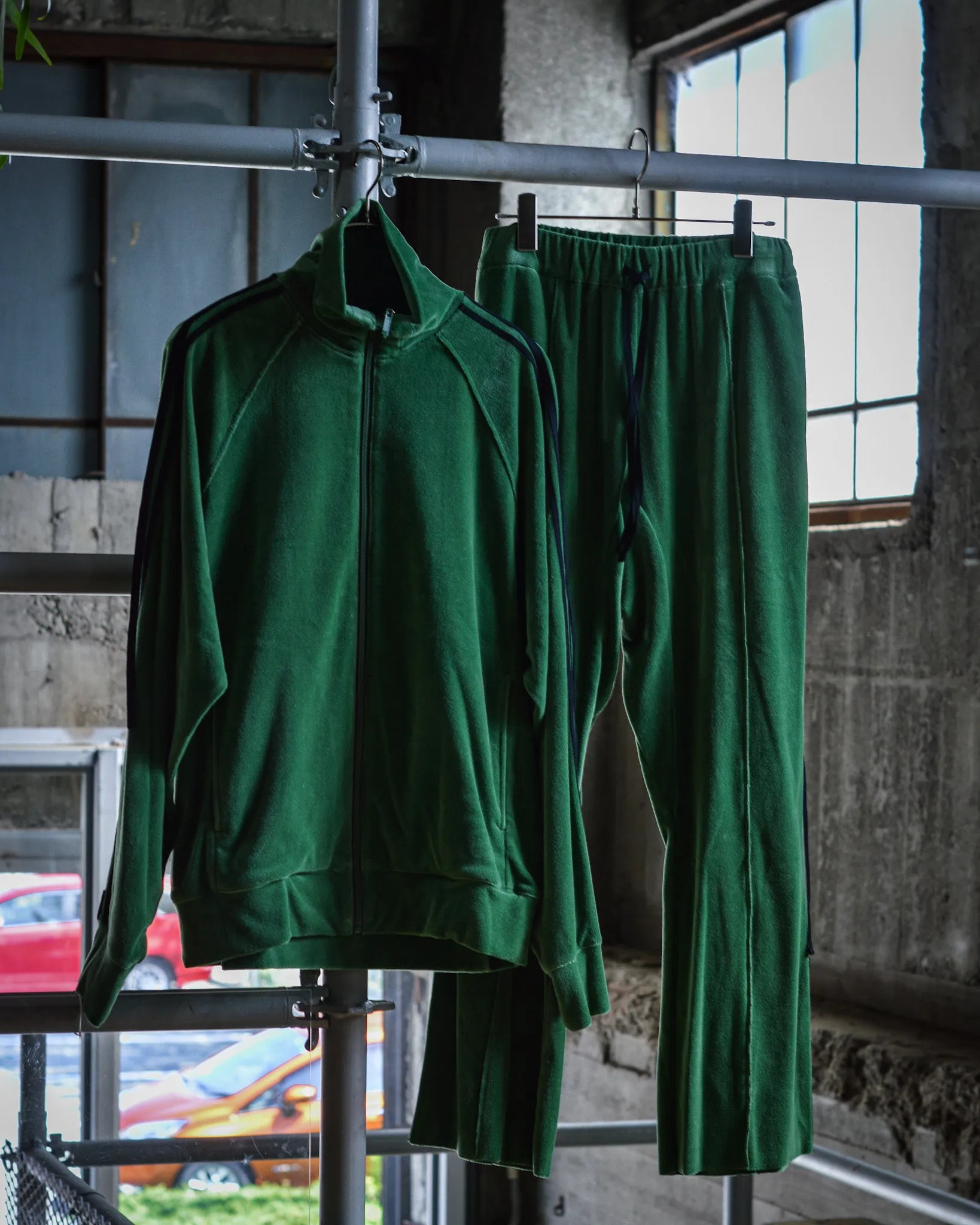 VELOUR TRACK JACKET(GREEN)