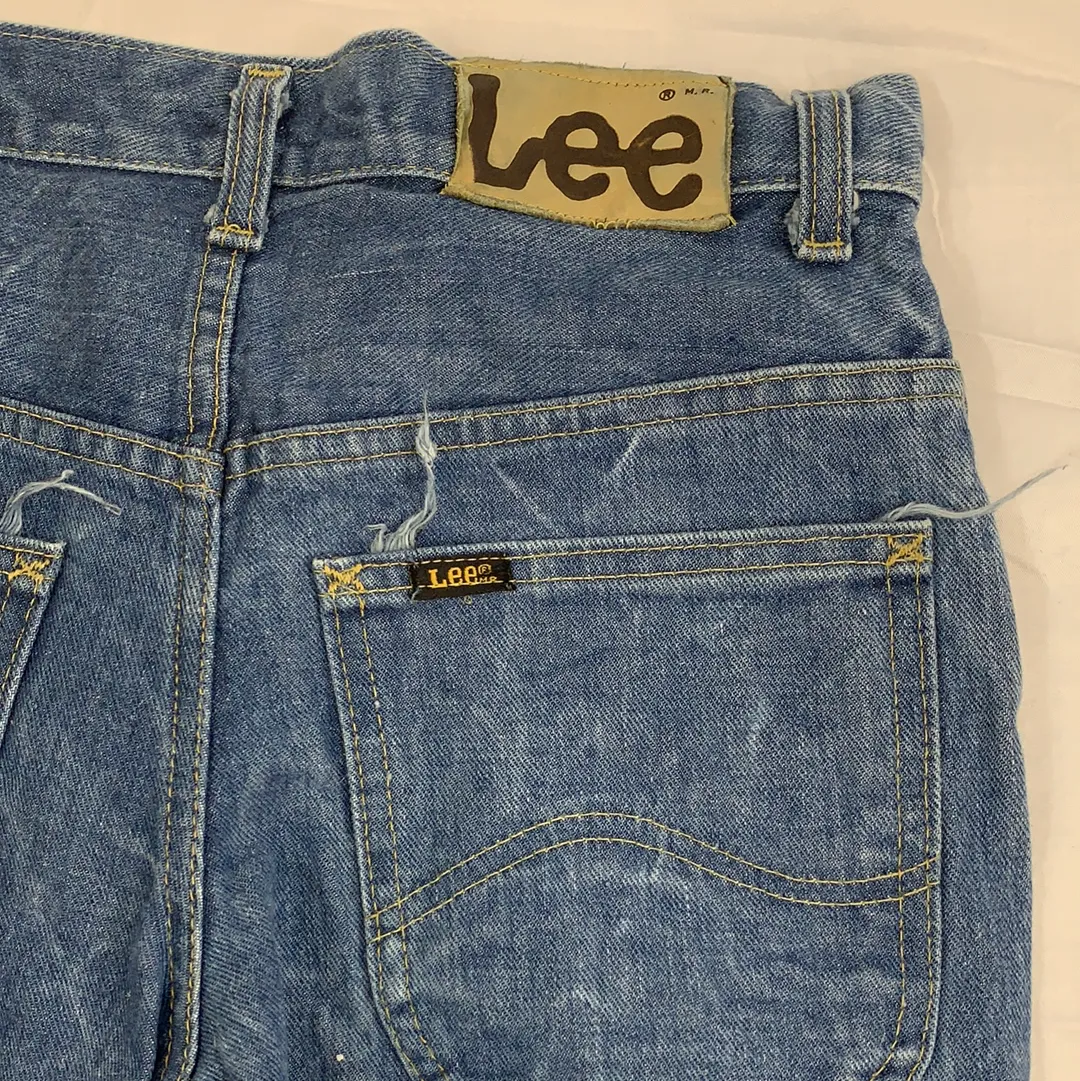 Vintage Lee Bell Bottom Flared Denim Jeans - 28in