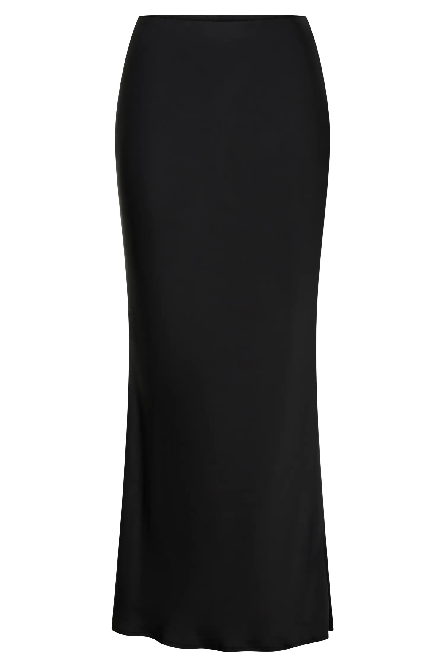 Viviana Satin Maxi Skirt - Black