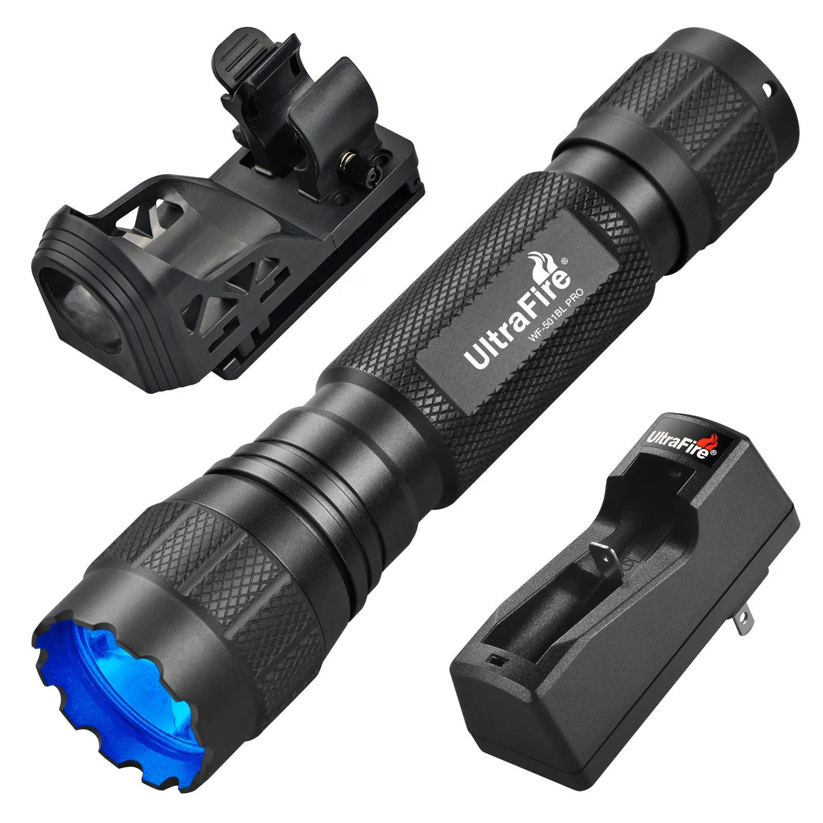 WF-501BL PRO Blue LED Hunting Flashlight