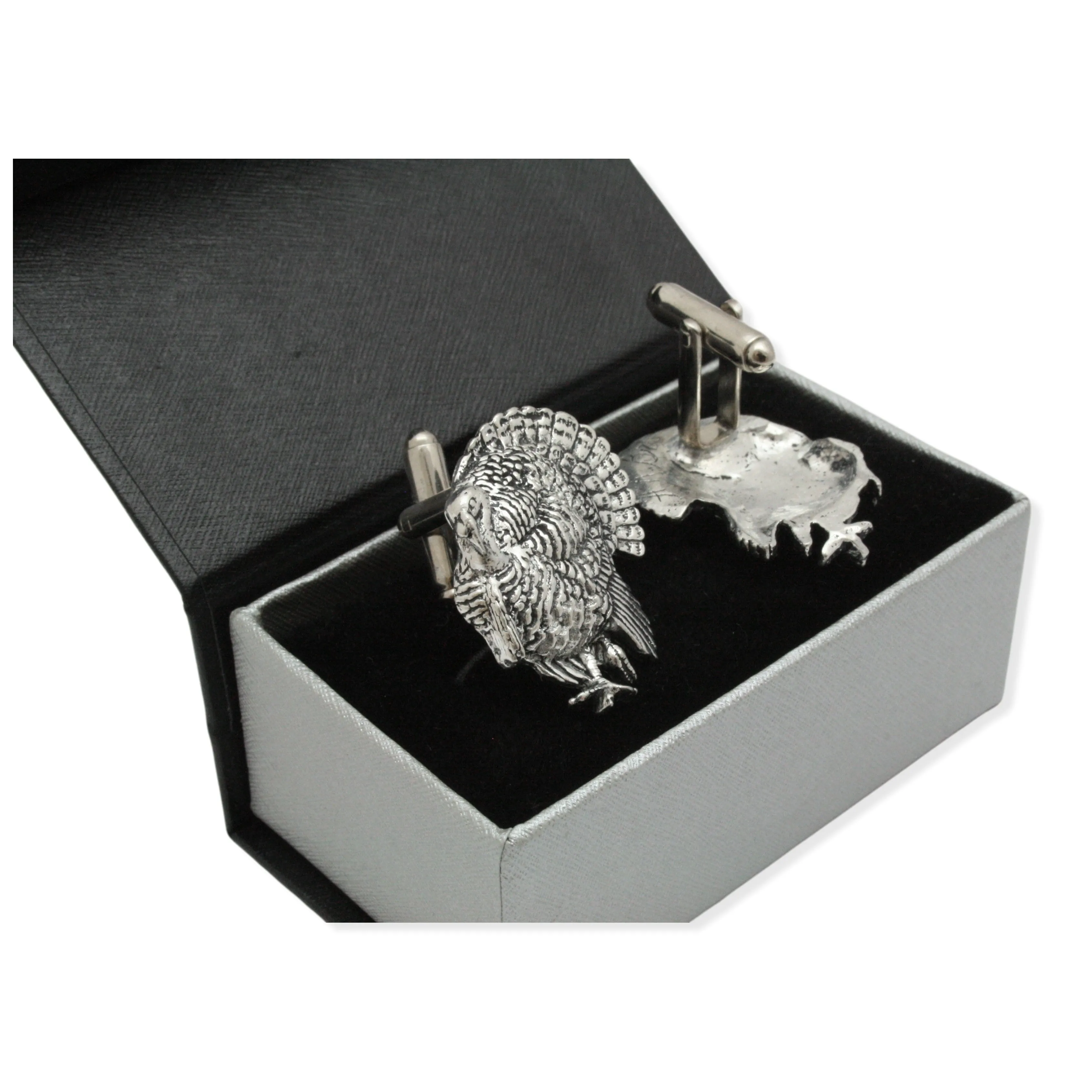 Wild Turkey Bird Cufflinks Gift Boxed