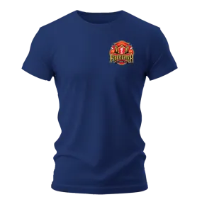 Worlds Strongest Firefighter Navy Blue T-Shirt