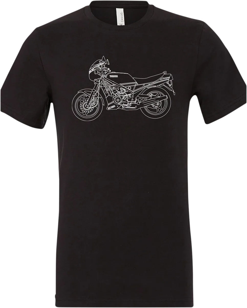 YAMAHA APPAREL Yamaha RZ350 T-Shirt - Black - Large NP21S-M1973-L