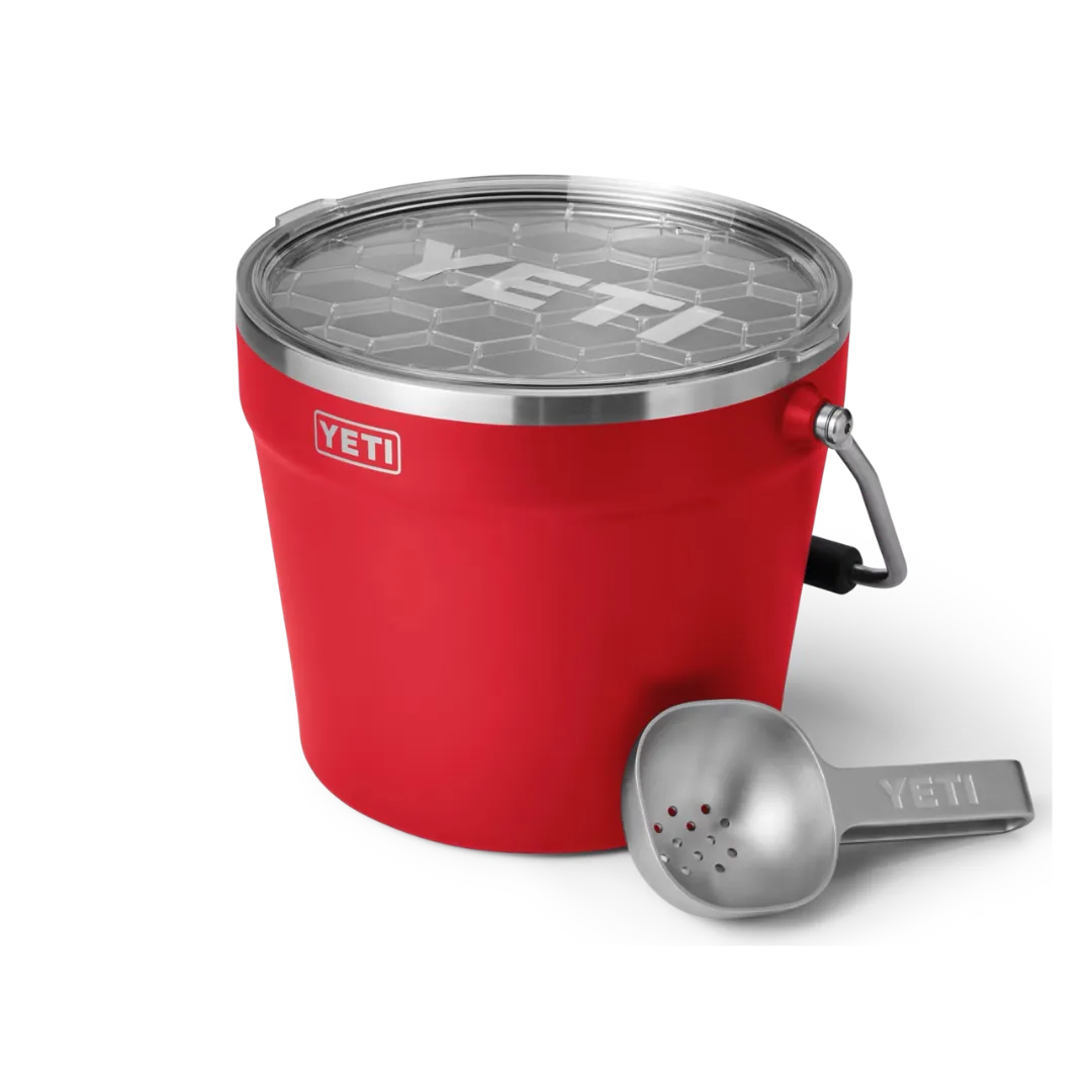 Yeti Rambler Beverage Rescue Red Bucket